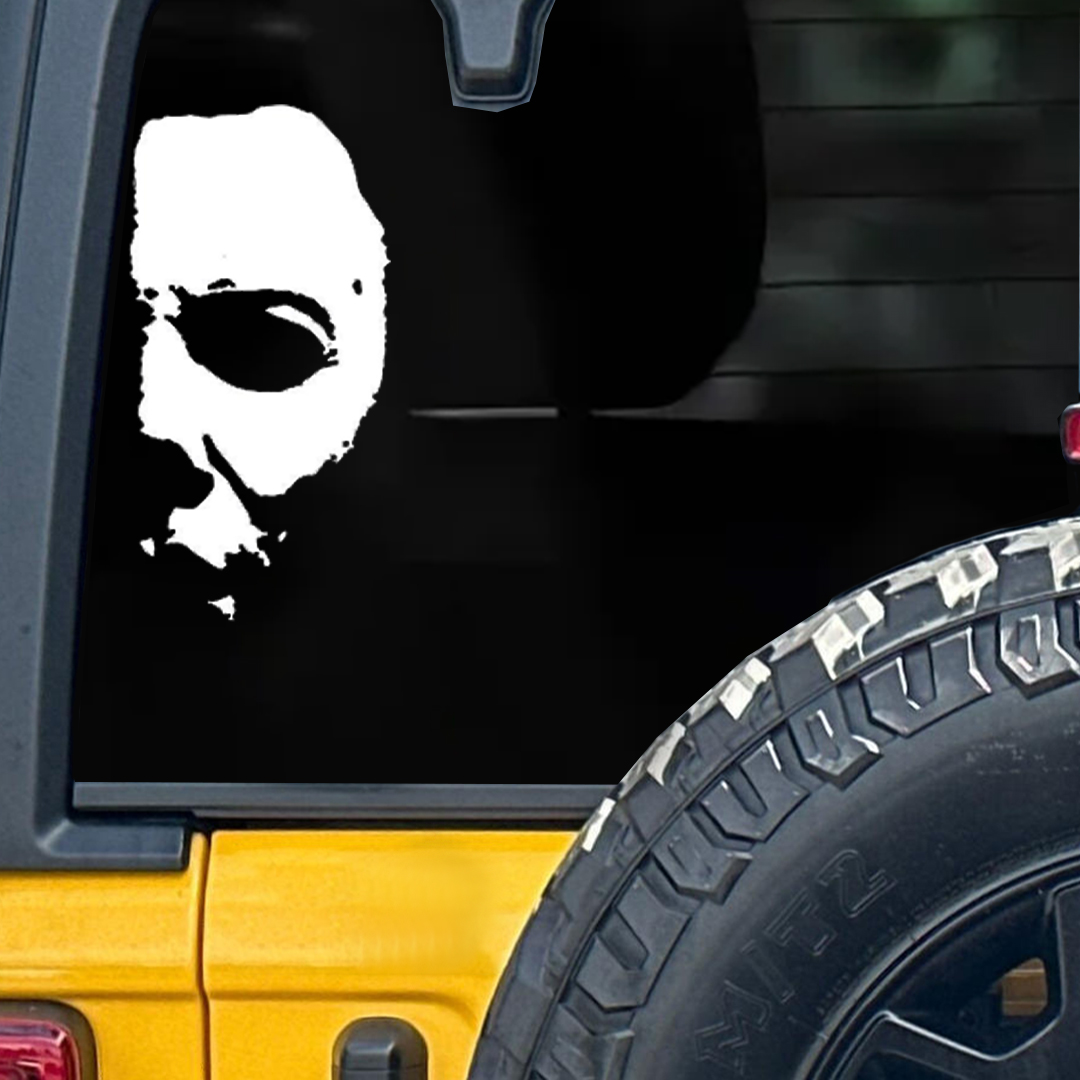 Half Face Halloween Sticker