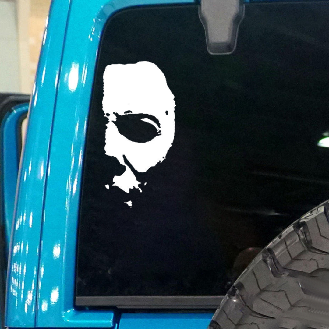 Half Face Halloween Sticker