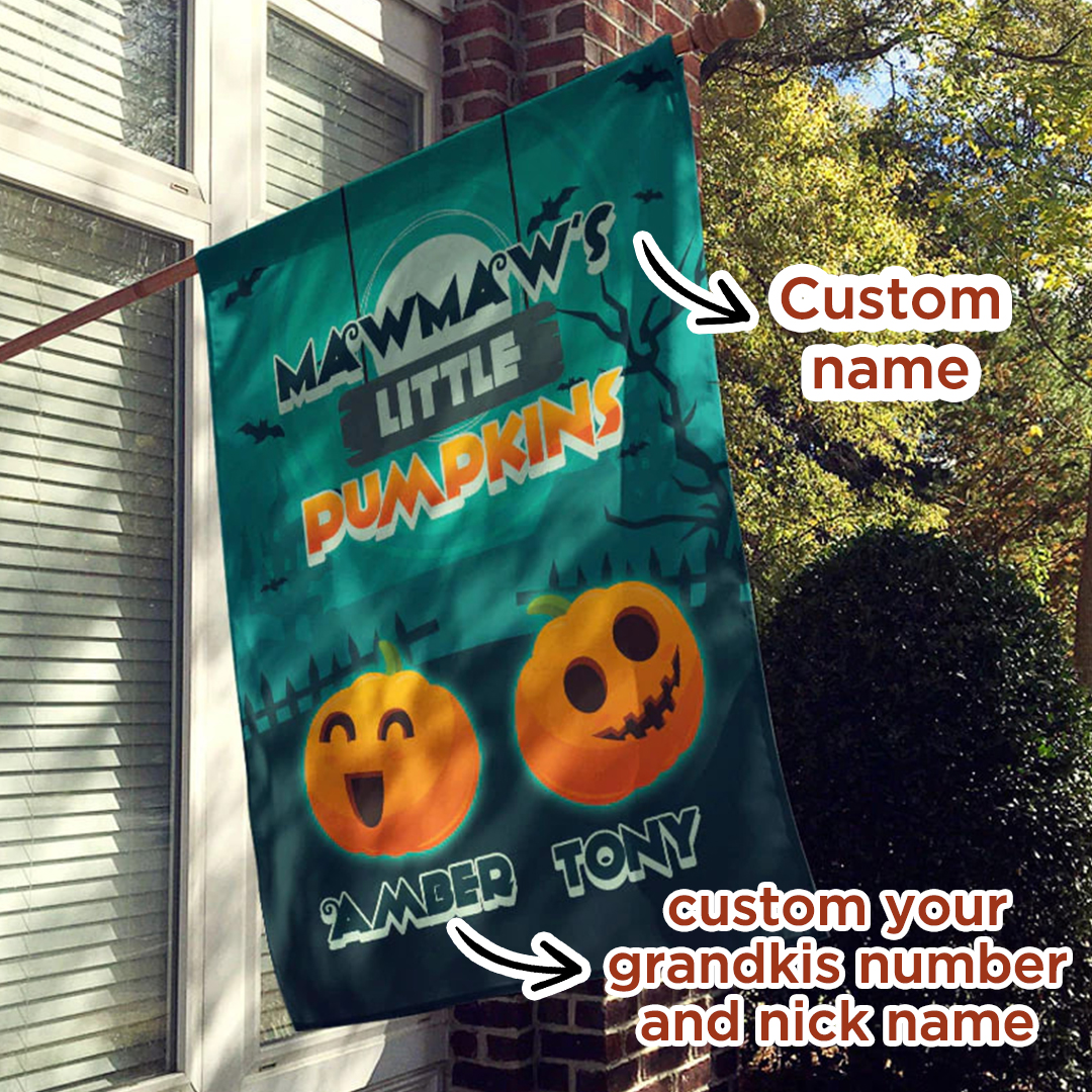 Name Customed Little Pumpkins Flag | Halloween Flag