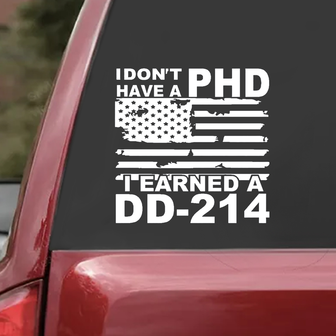Earned A DD-214 Veteran Sticker