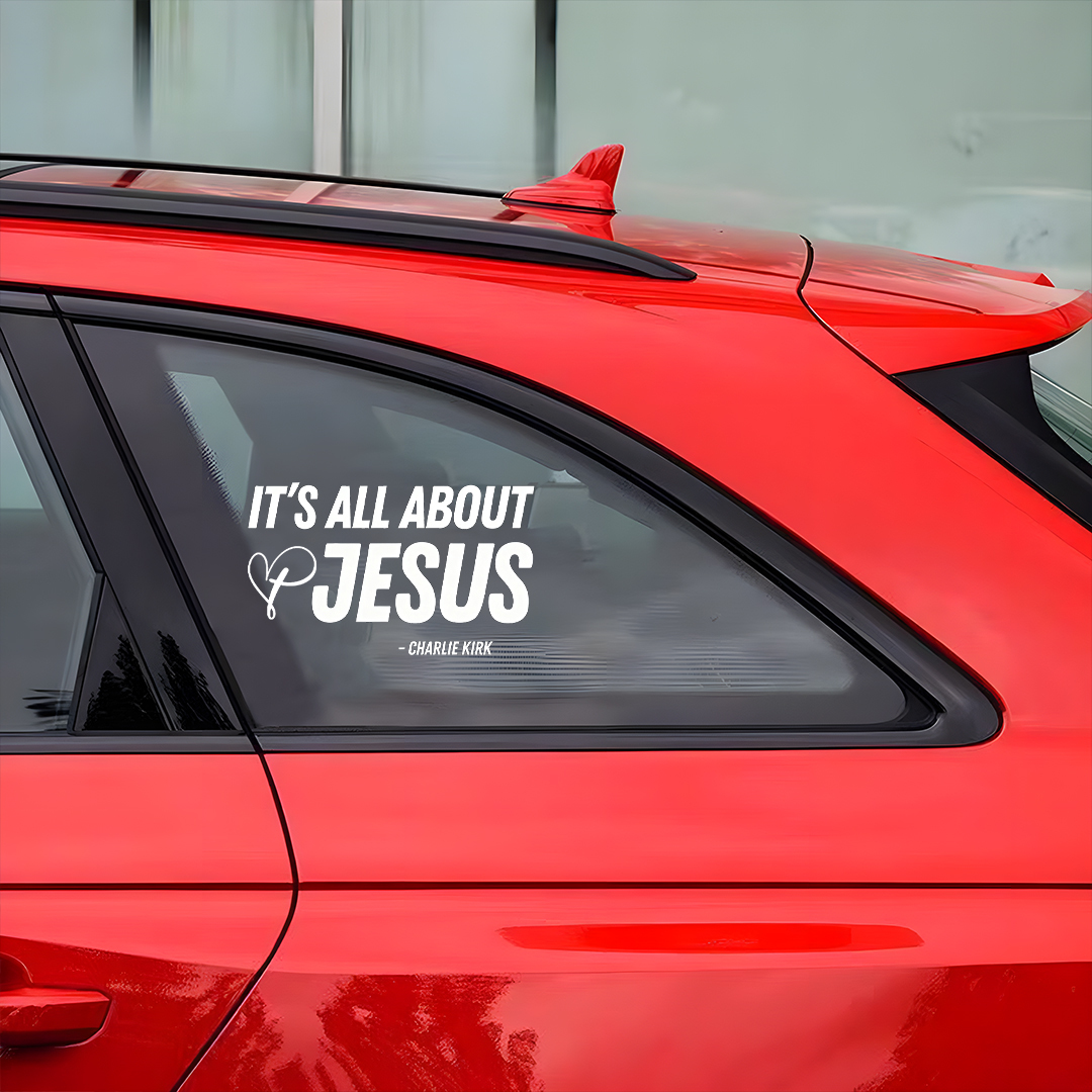 It's All About Jesus Charlie Kick Sticker