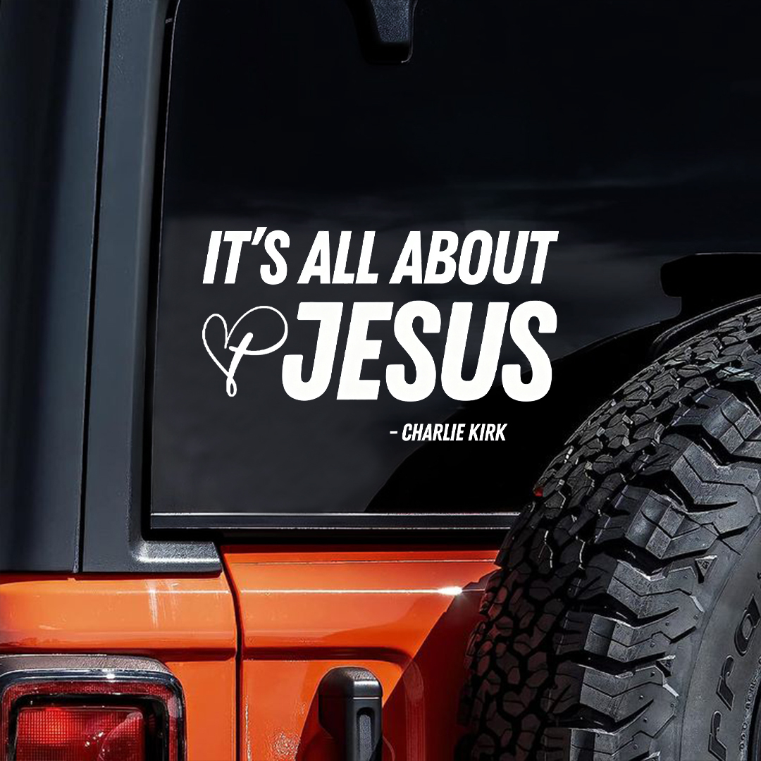 It's All About Jesus Charlie Kick Sticker
