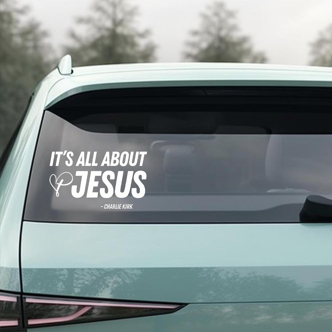 It's All About Jesus Charlie Kick Sticker