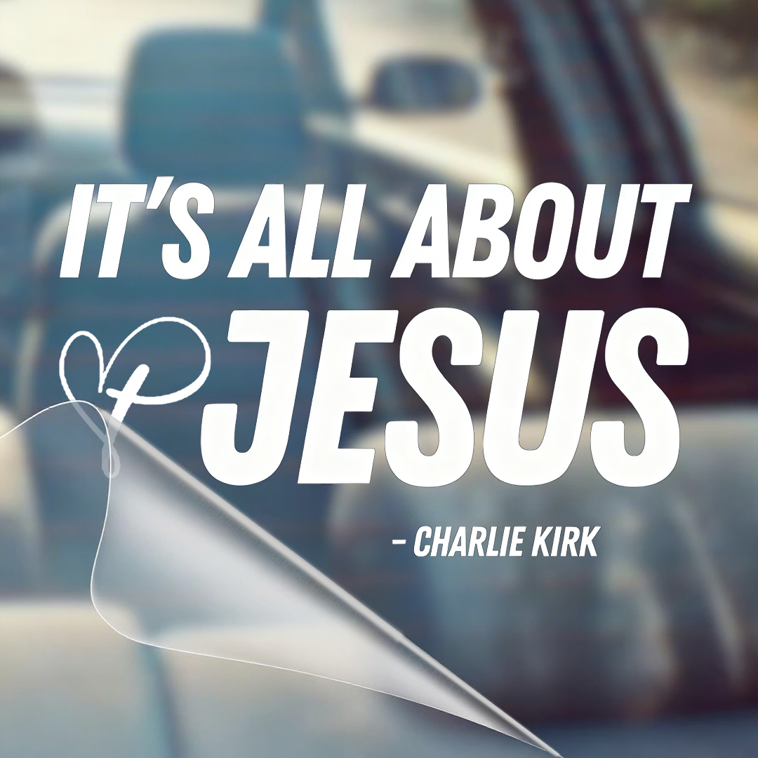 It's All About Jesus Charlie Kick Sticker