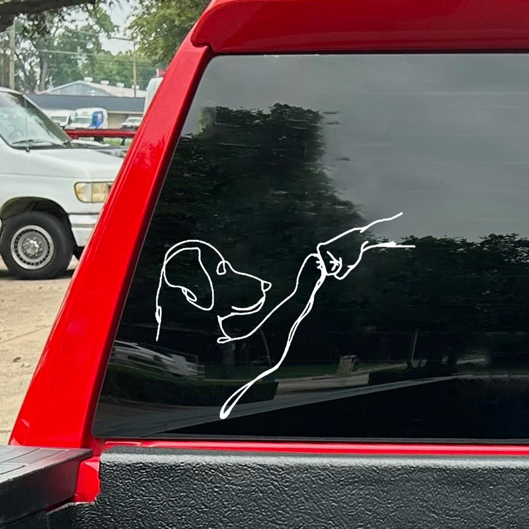 Fist Bump With Dog Sticker