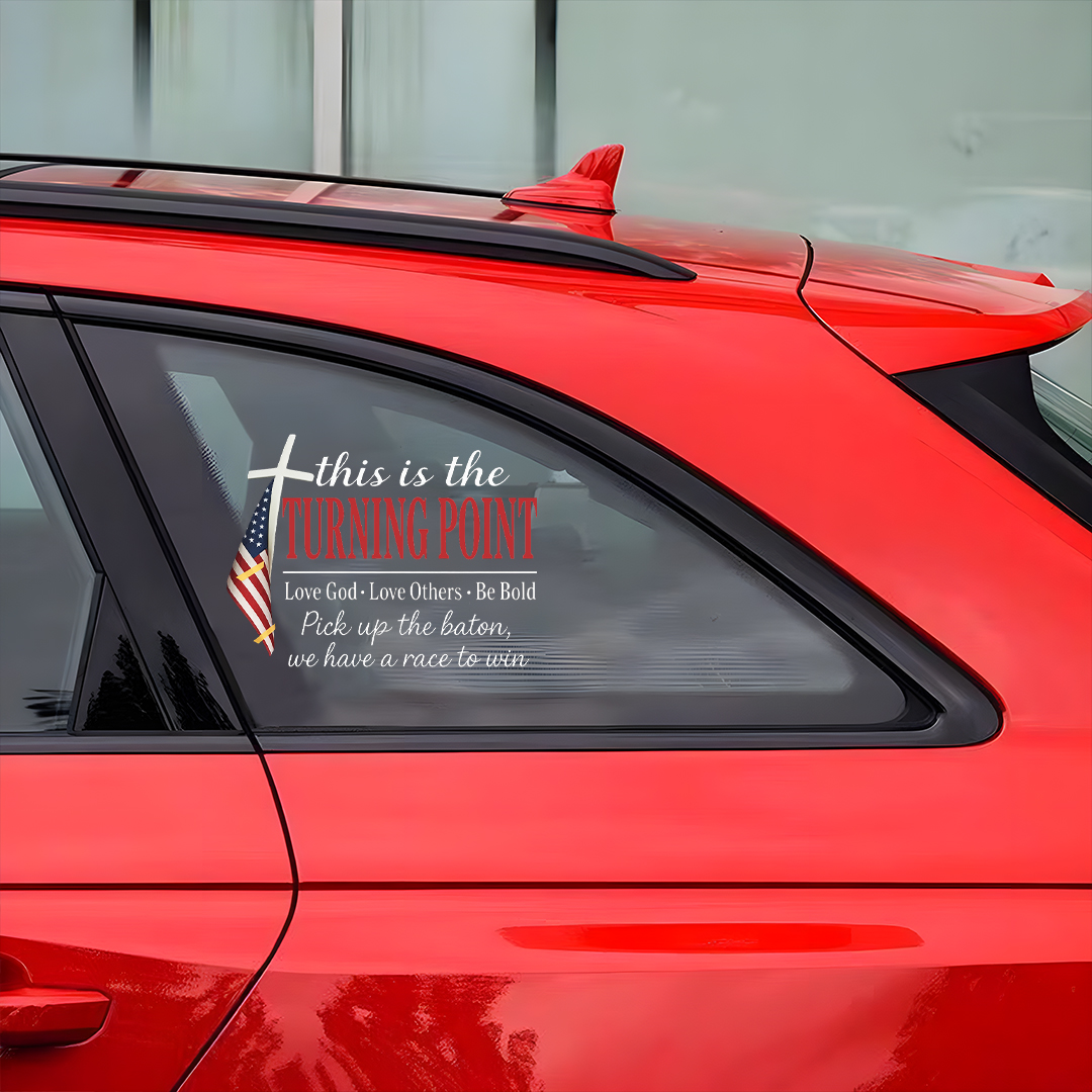 This Is The Turning Point Love God Love Others Be Bold Pick Up The Baton We Have A Race To Win  Sticker