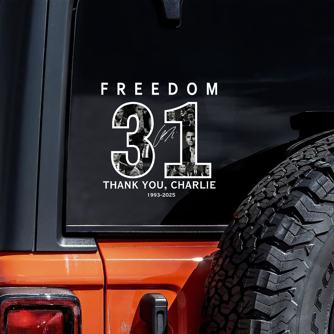 Freedom 31 Thank You Charlie 1993-2025 Sticker