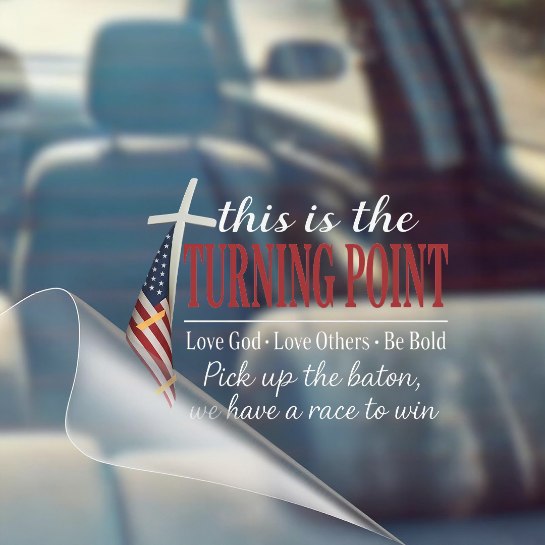 This Is The Turning Point Love God Love Others Be Bold Pick Up The Baton We Have A Race To Win  Sticker