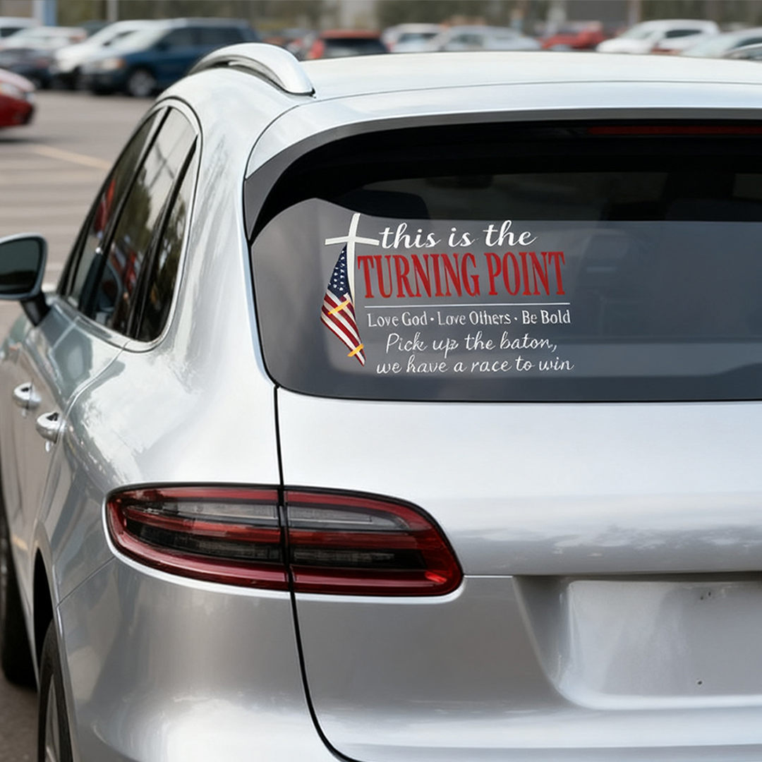 This Is The Turning Point Love God Love Others Be Bold Pick Up The Baton We Have A Race To Win  Sticker