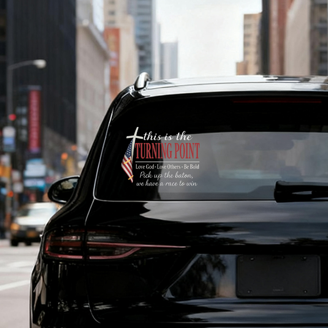 This Is The Turning Point Love God Love Others Be Bold Pick Up The Baton We Have A Race To Win  Sticker