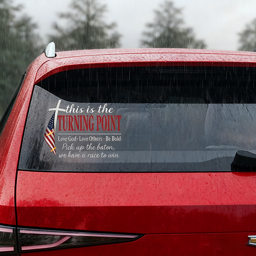 This Is The Turning Point Love God Love Others Be Bold Pick Up The Baton We Have A Race To Win  Sticker