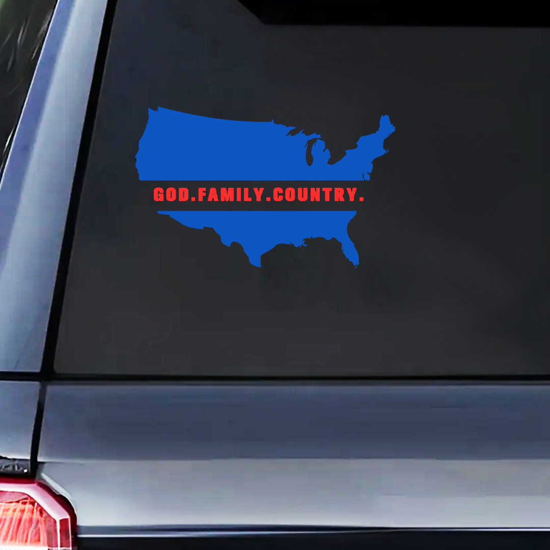GOD FAMILY COUNTRY Veteran StickerS