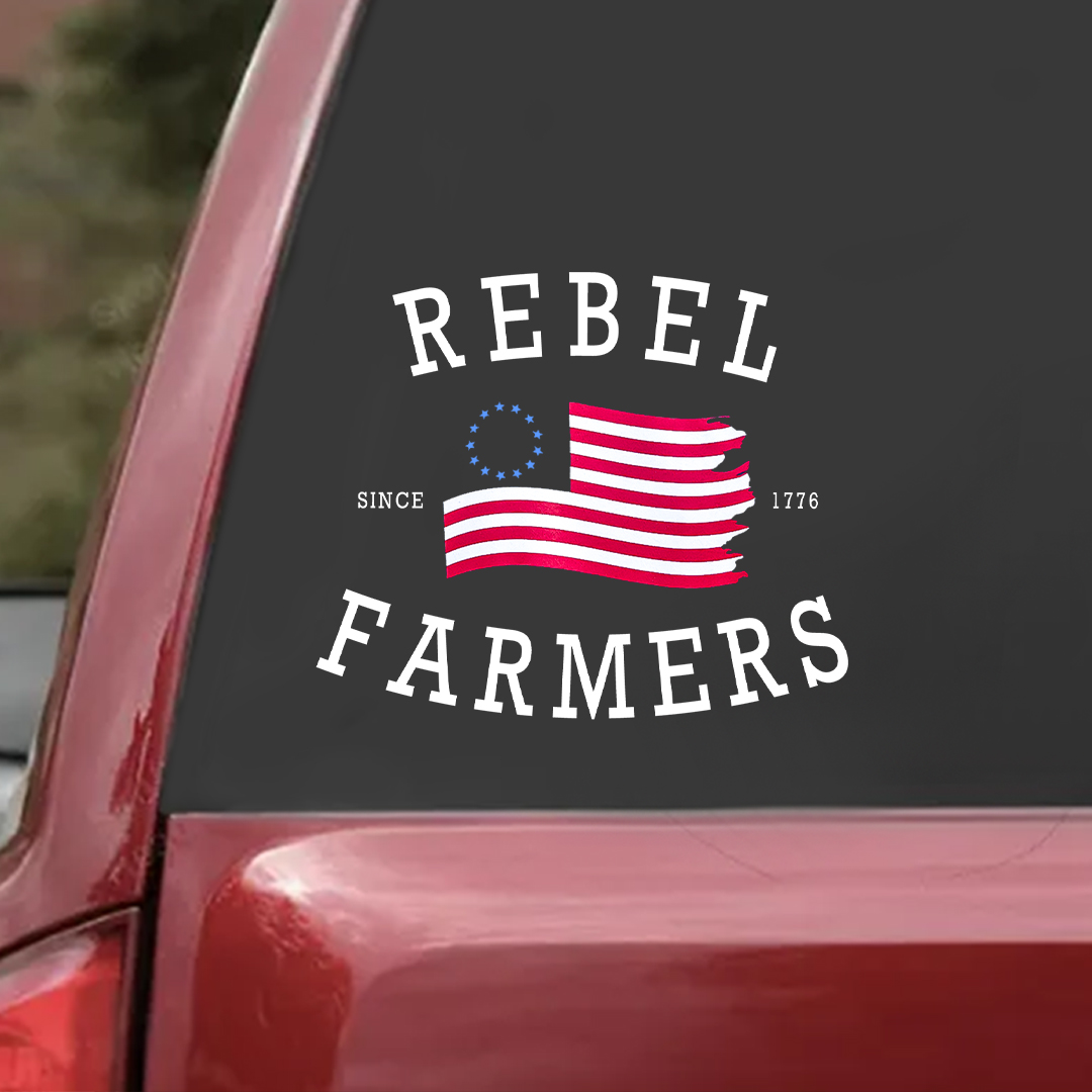 Rebel Farmers Veteran StickerS