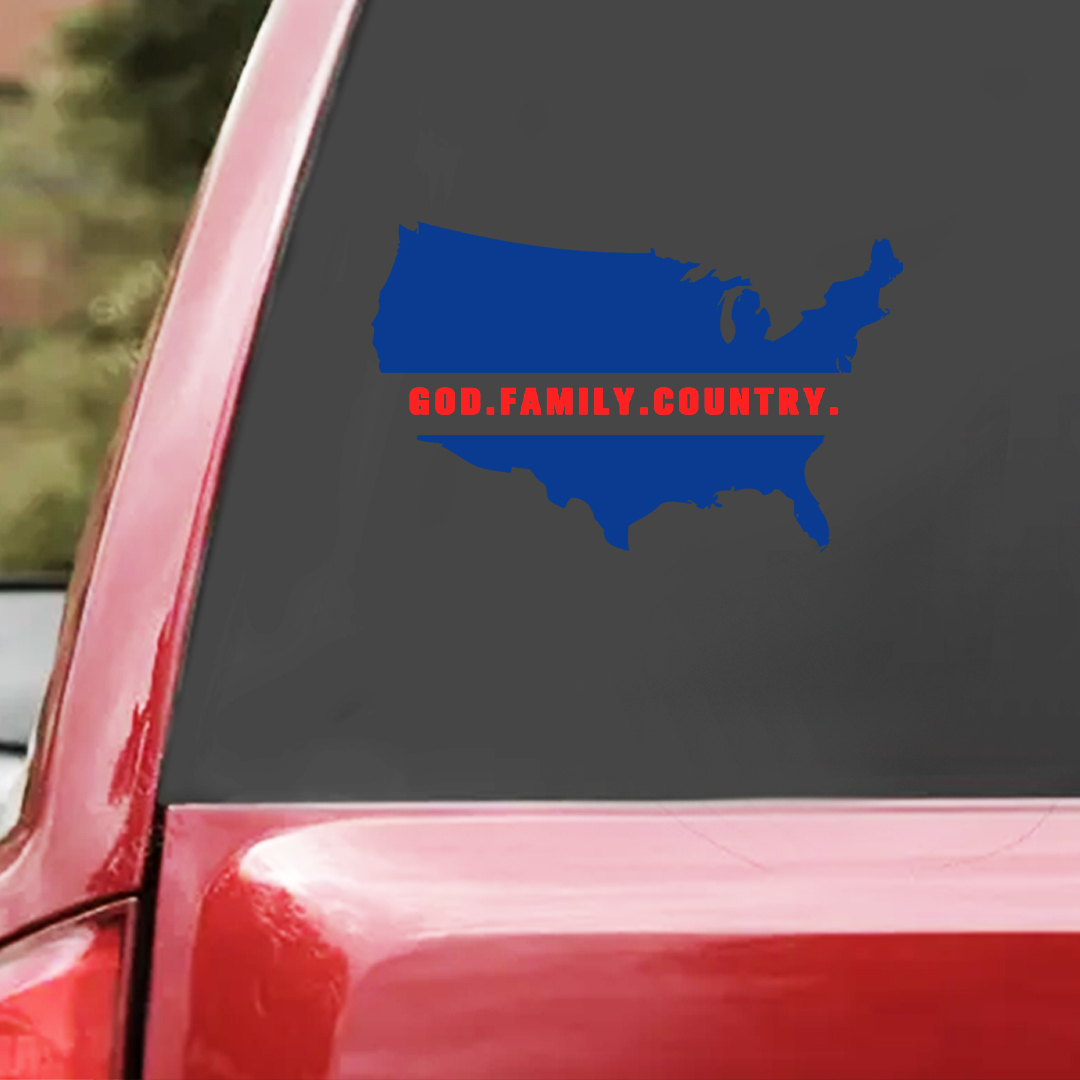 GOD FAMILY COUNTRY Veteran StickerS