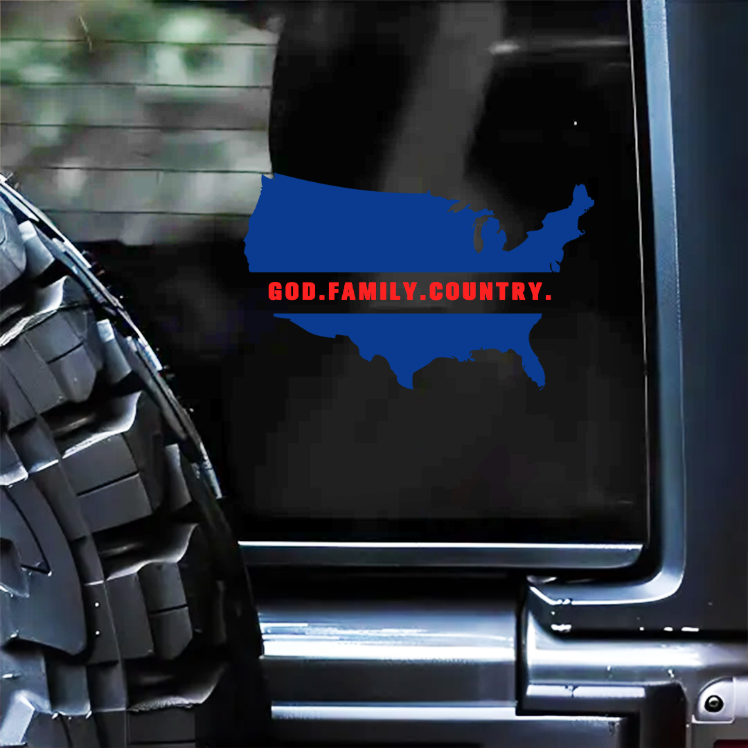 GOD FAMILY COUNTRY Veteran StickerS