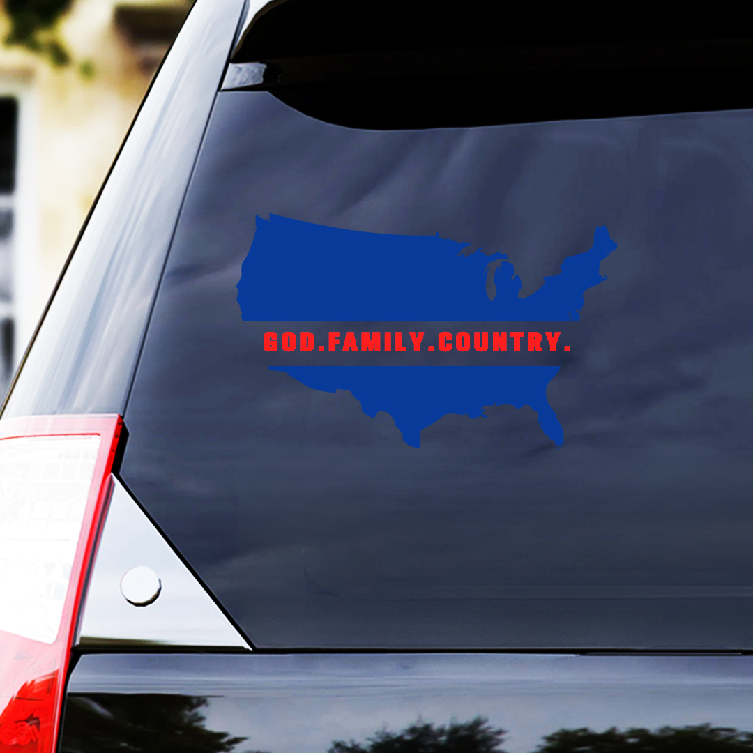 GOD FAMILY COUNTRY Veteran StickerS