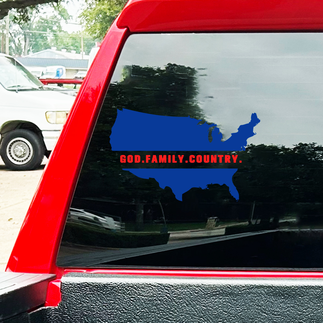 GOD FAMILY COUNTRY Veteran StickerS