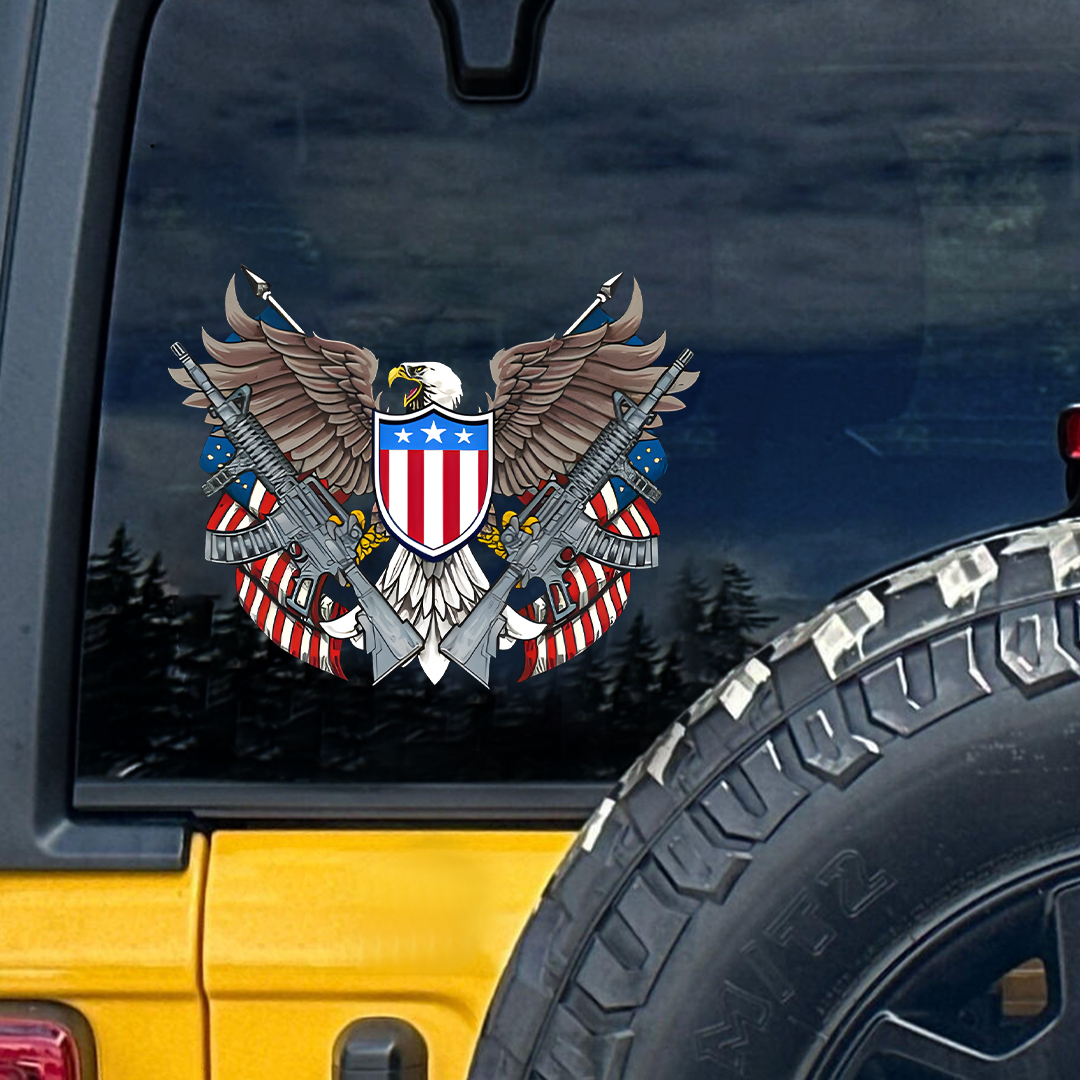 Eagle and Shield Veteran StickerS