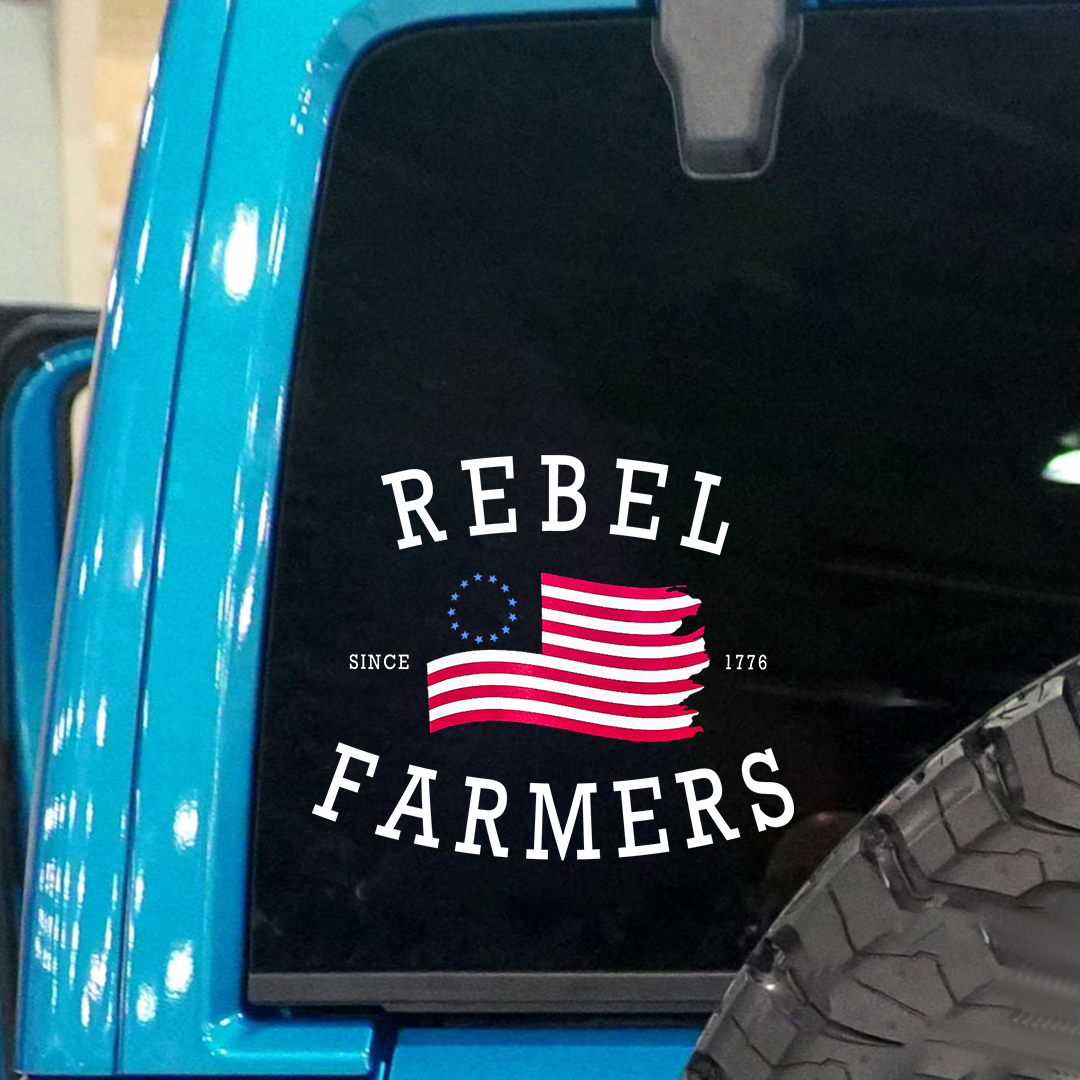 Rebel Farmers Veteran StickerS