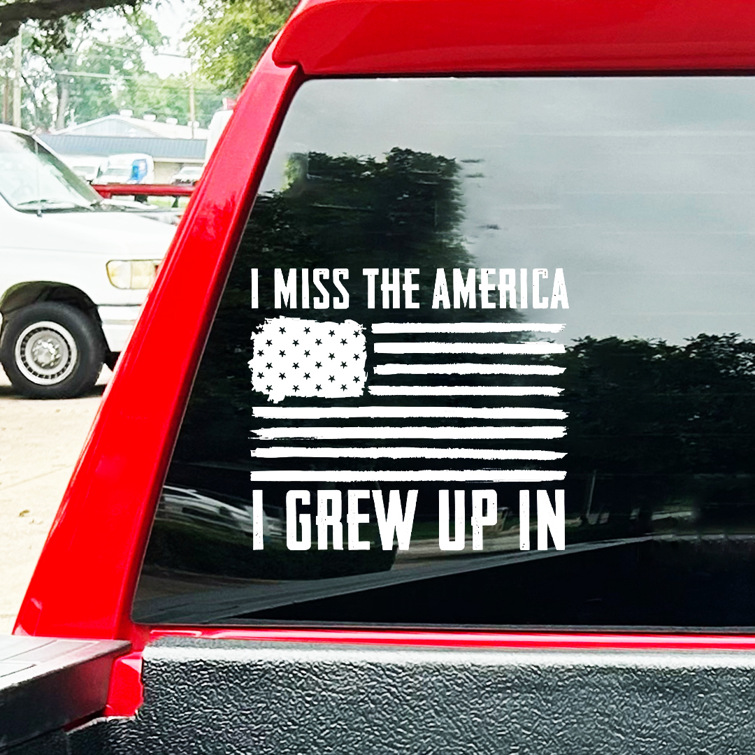 I Grew Up In Veteran Sticker
