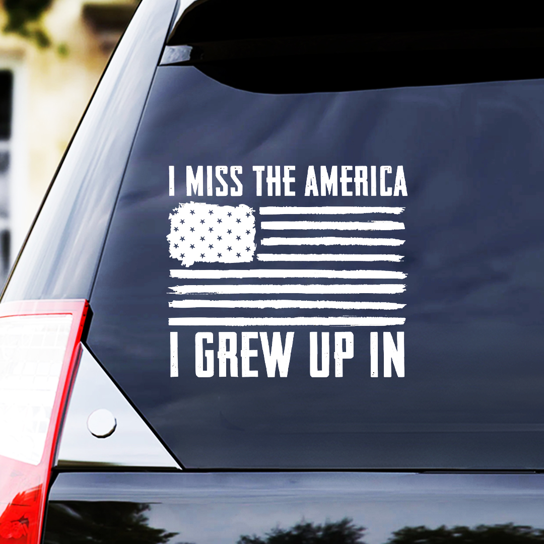 I Grew Up In Veteran Sticker