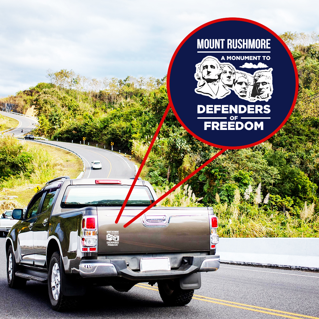 Mount Rushmore Veteran Sticker