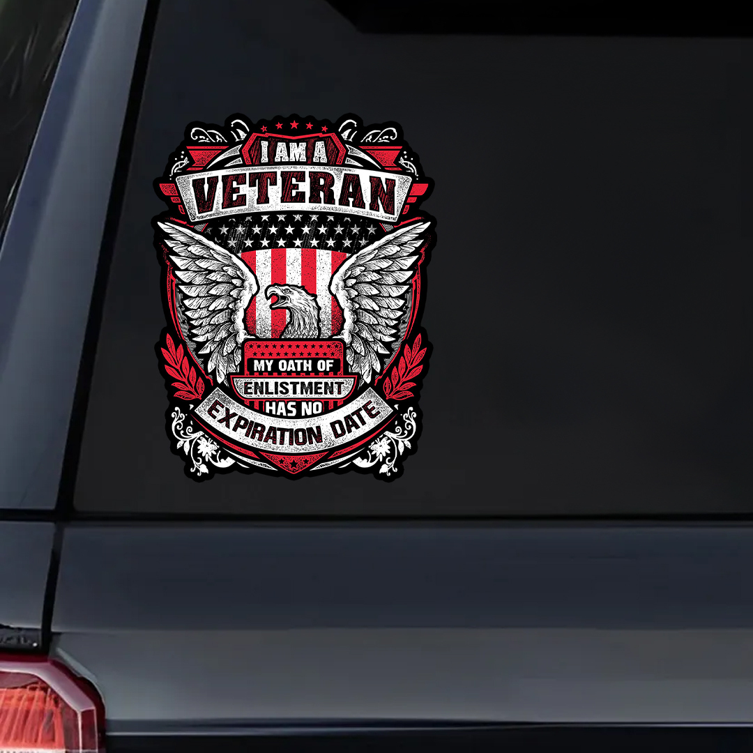 I Am a Veteran Eagle Sticker