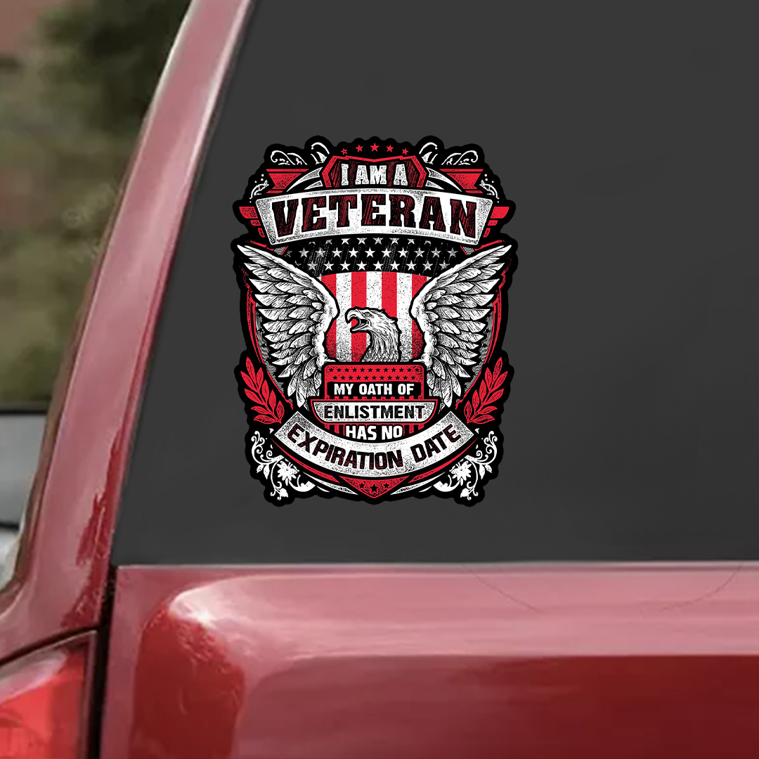 I Am a Veteran Eagle Sticker