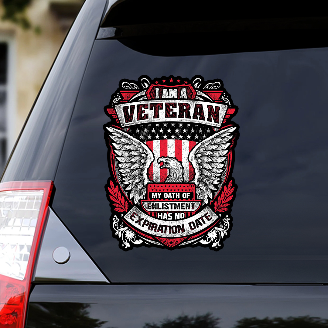 I Am a Veteran Eagle Sticker