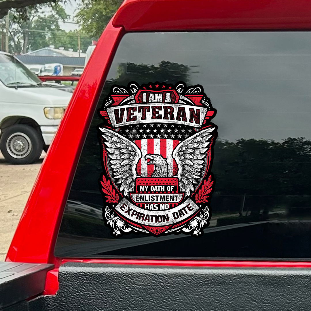 I Am a Veteran Eagle Sticker