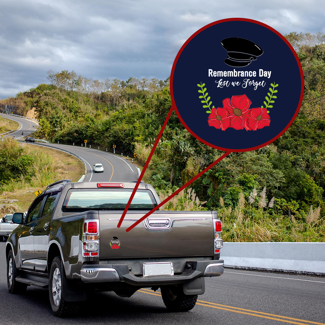 Lest We Forget  Decal, Hat Soldier Remembrance Day Sticker