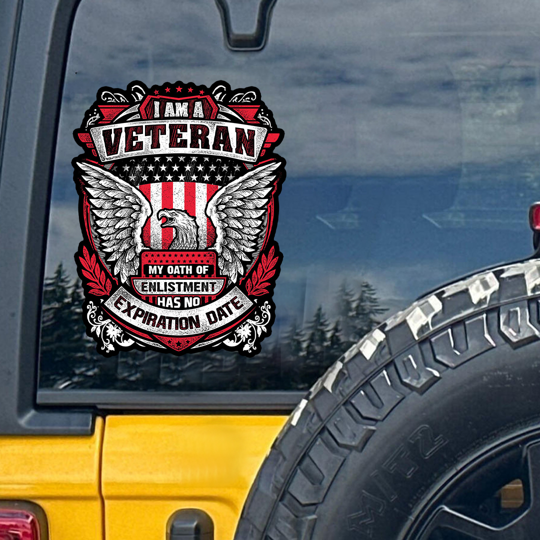 I Am a Veteran Eagle Sticker
