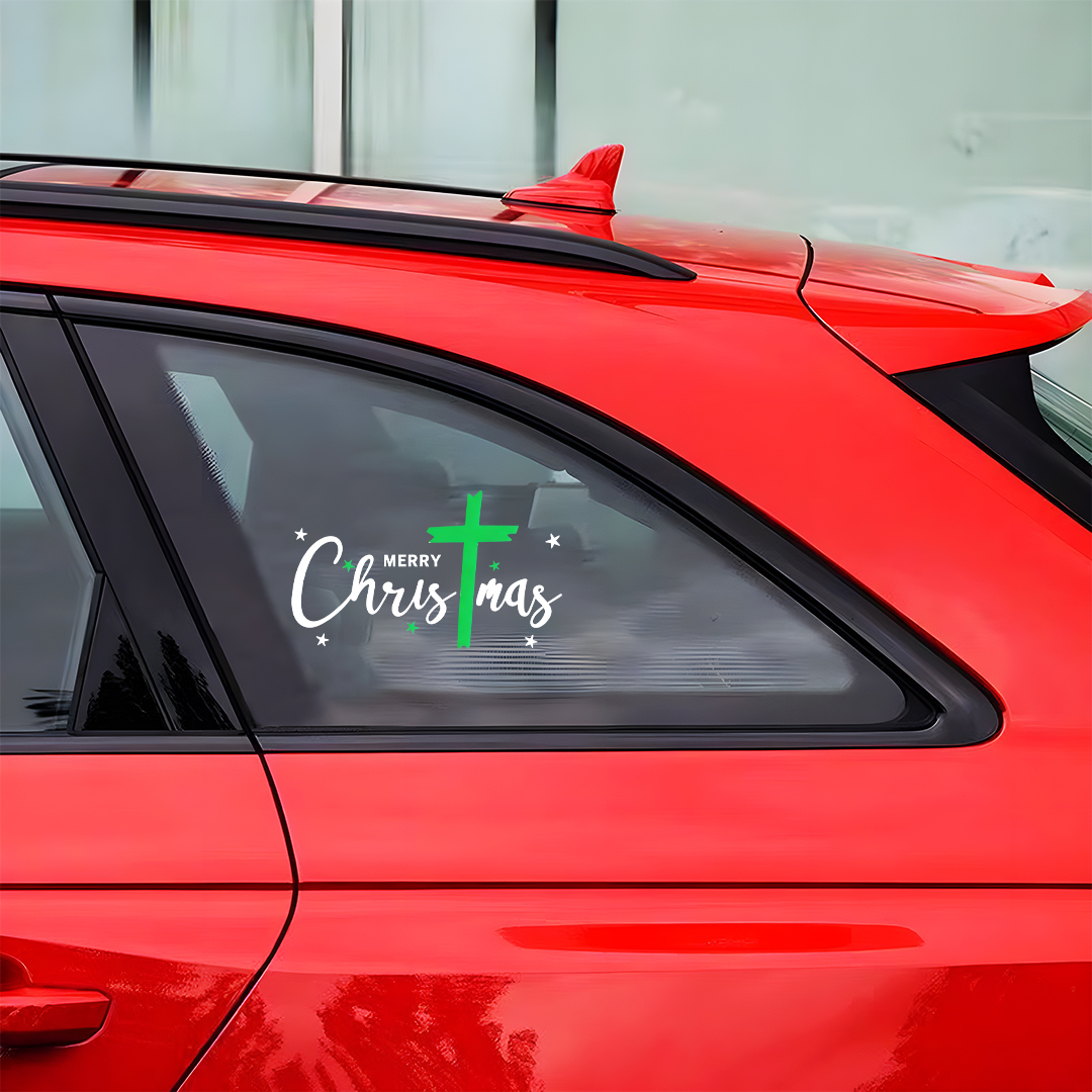 Christmas Cross Sticker