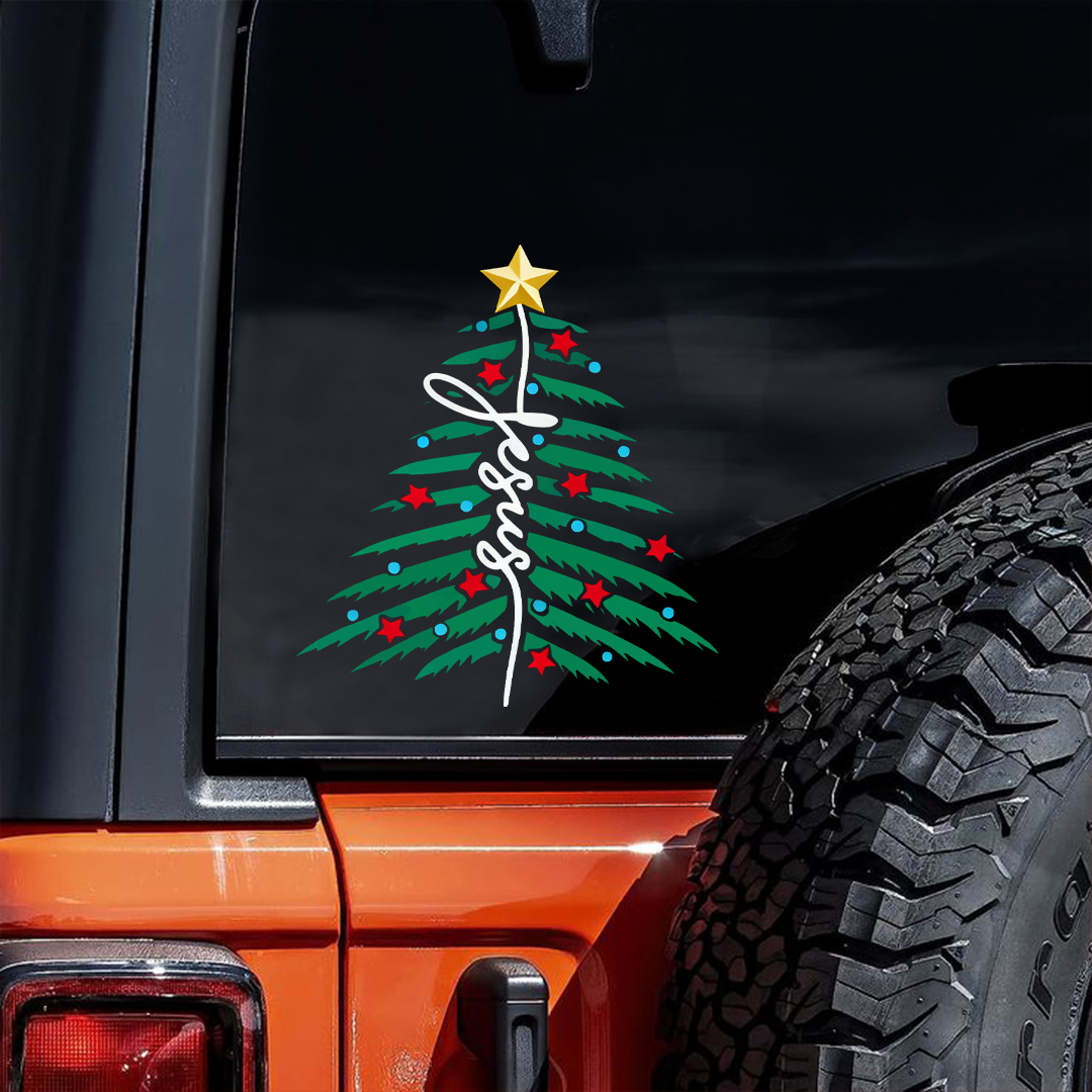 Christmas Star Tree Sticker