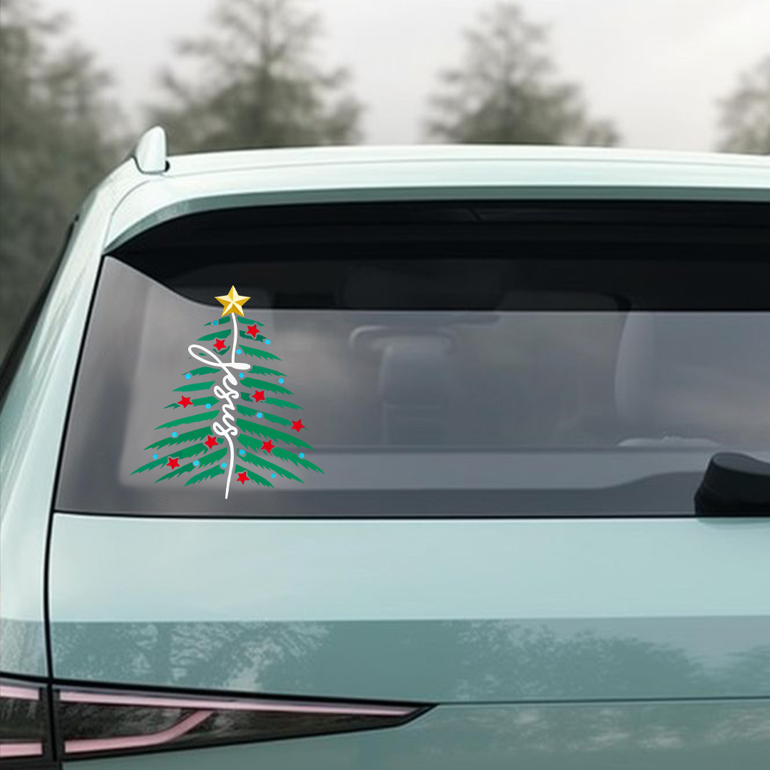Christmas Star Tree Sticker