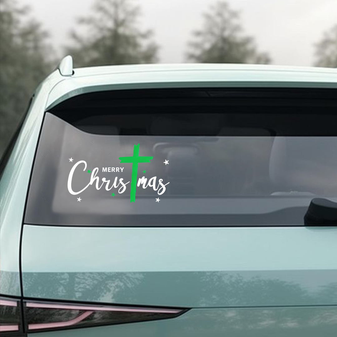 Christmas Cross Sticker