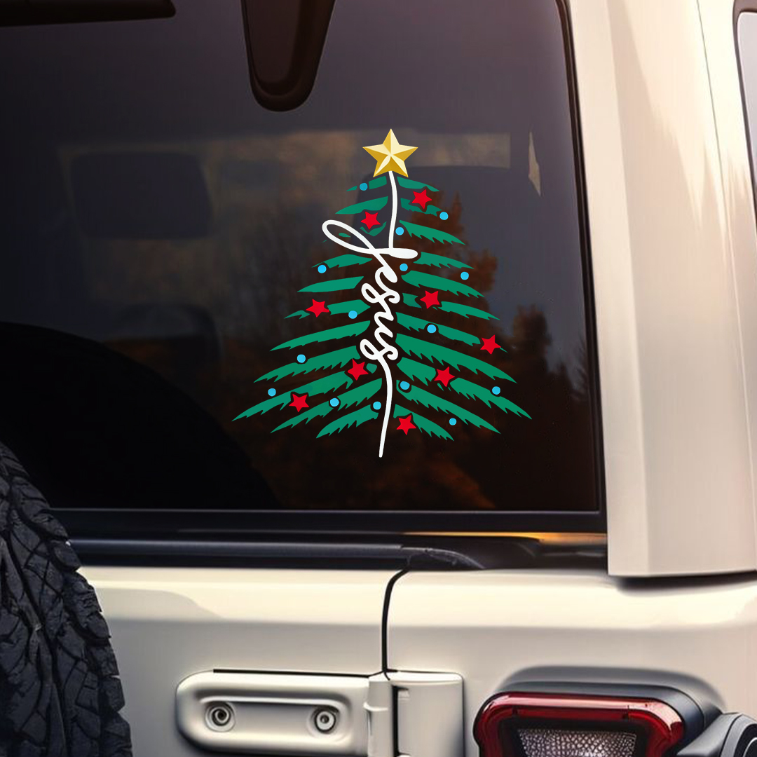 Christmas Star Tree Sticker
