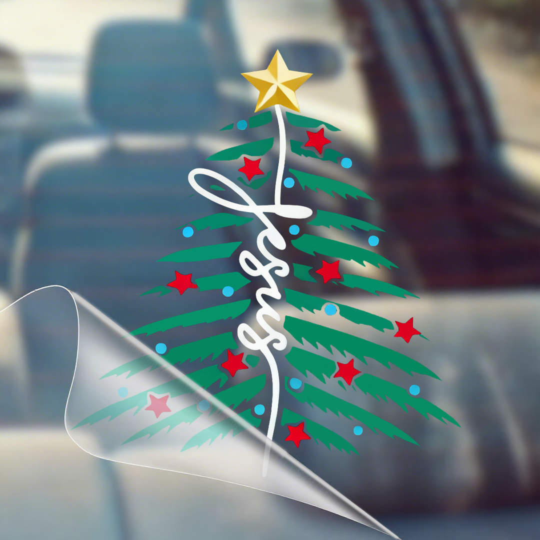 Christmas Star Tree Sticker
