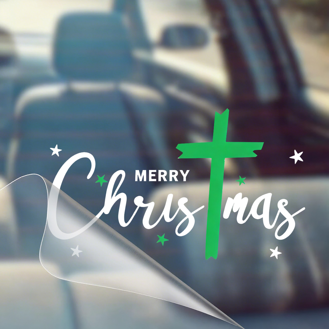 Christmas Cross Sticker
