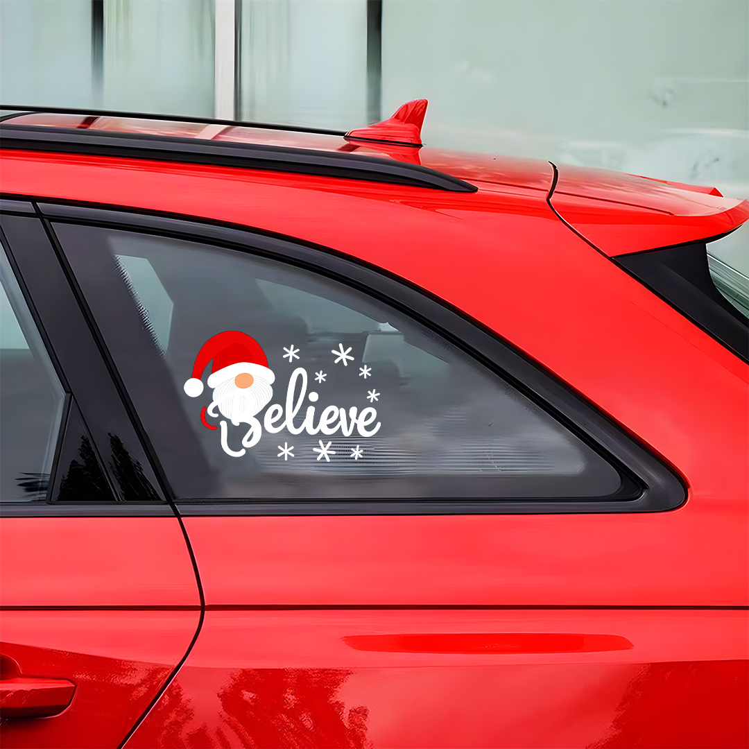 Christmas Hat Car Sticker