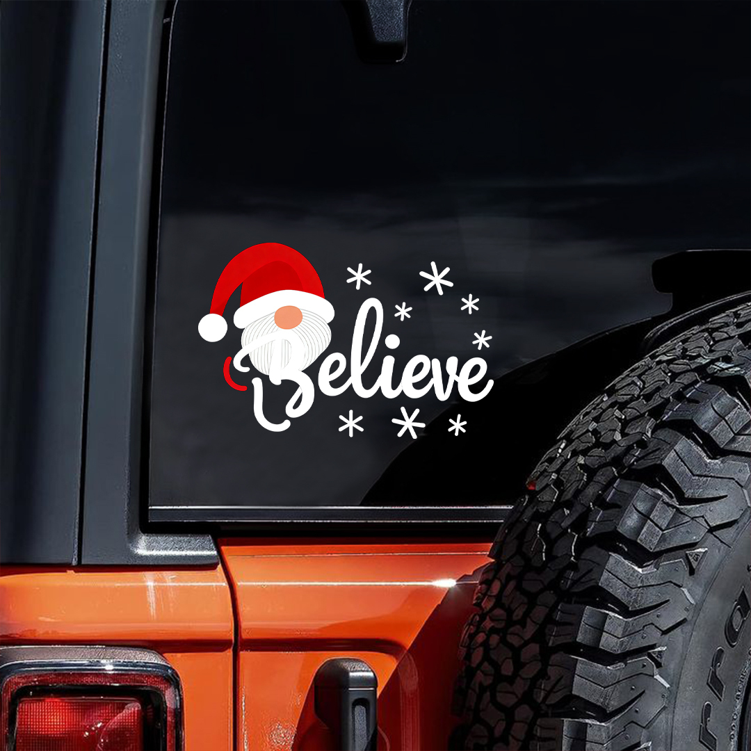 Christmas Hat Car Sticker