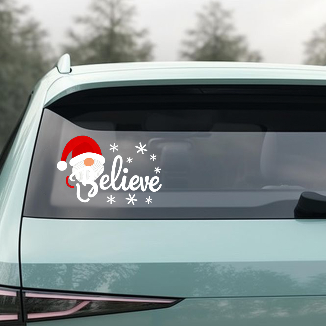 Christmas Hat Car Sticker