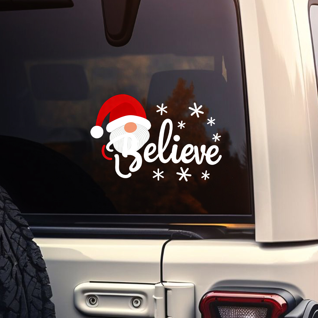 Christmas Hat Car Sticker
