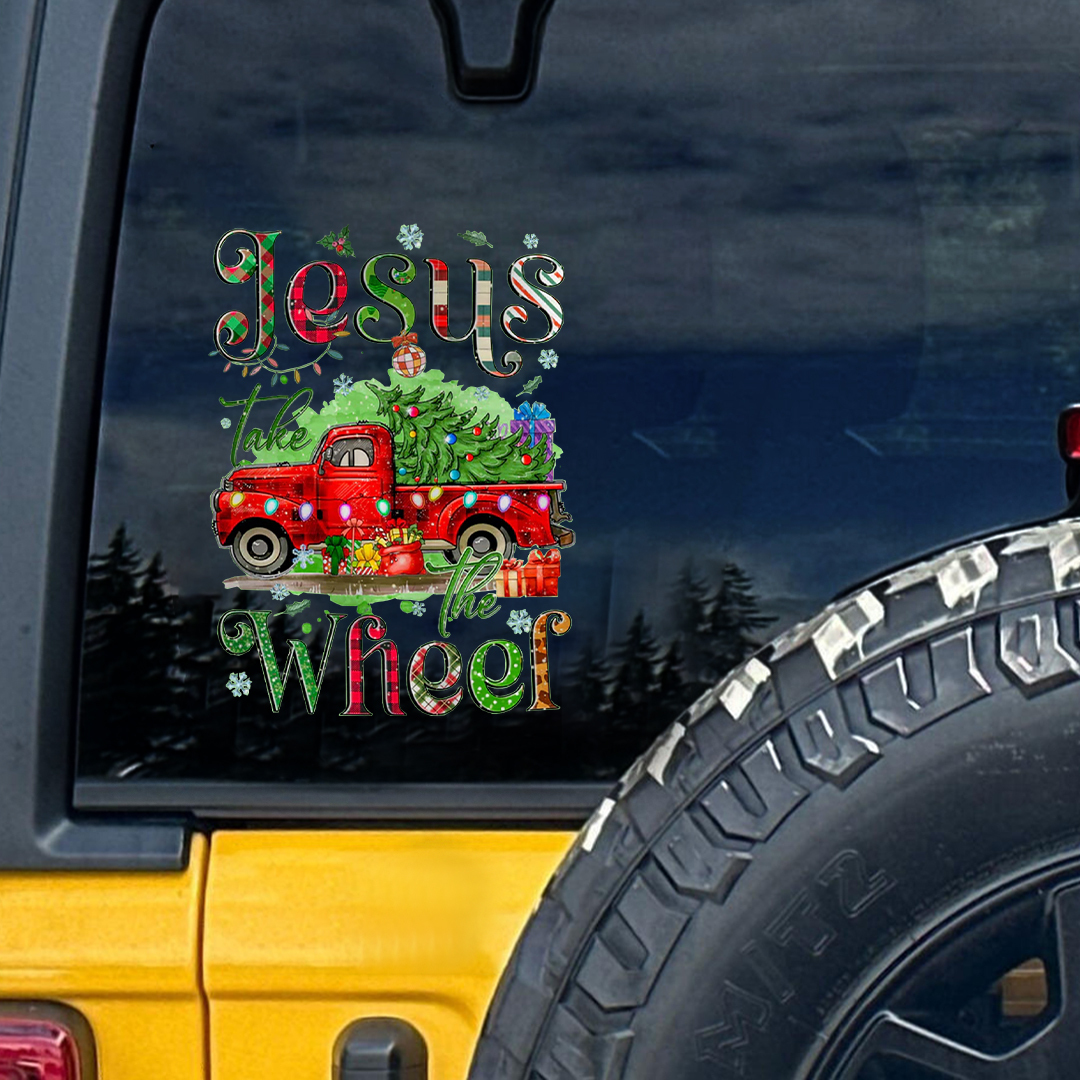 Jesus Take The Wheel Sticker
