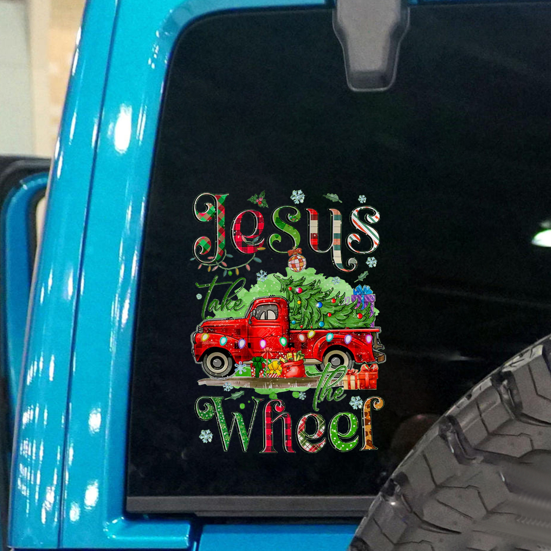 Jesus Take The Wheel Sticker