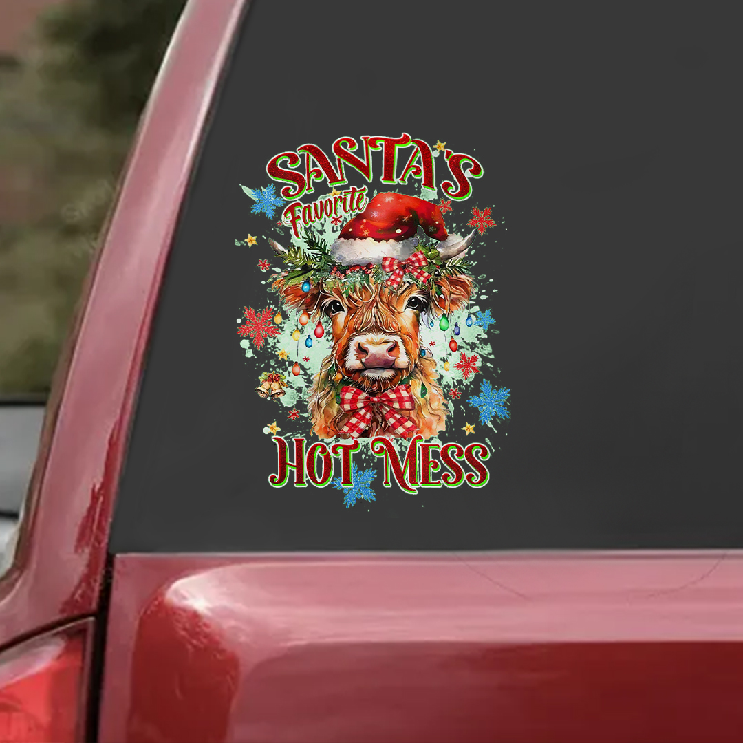 Santa's Favorite Hot Mess Sticker