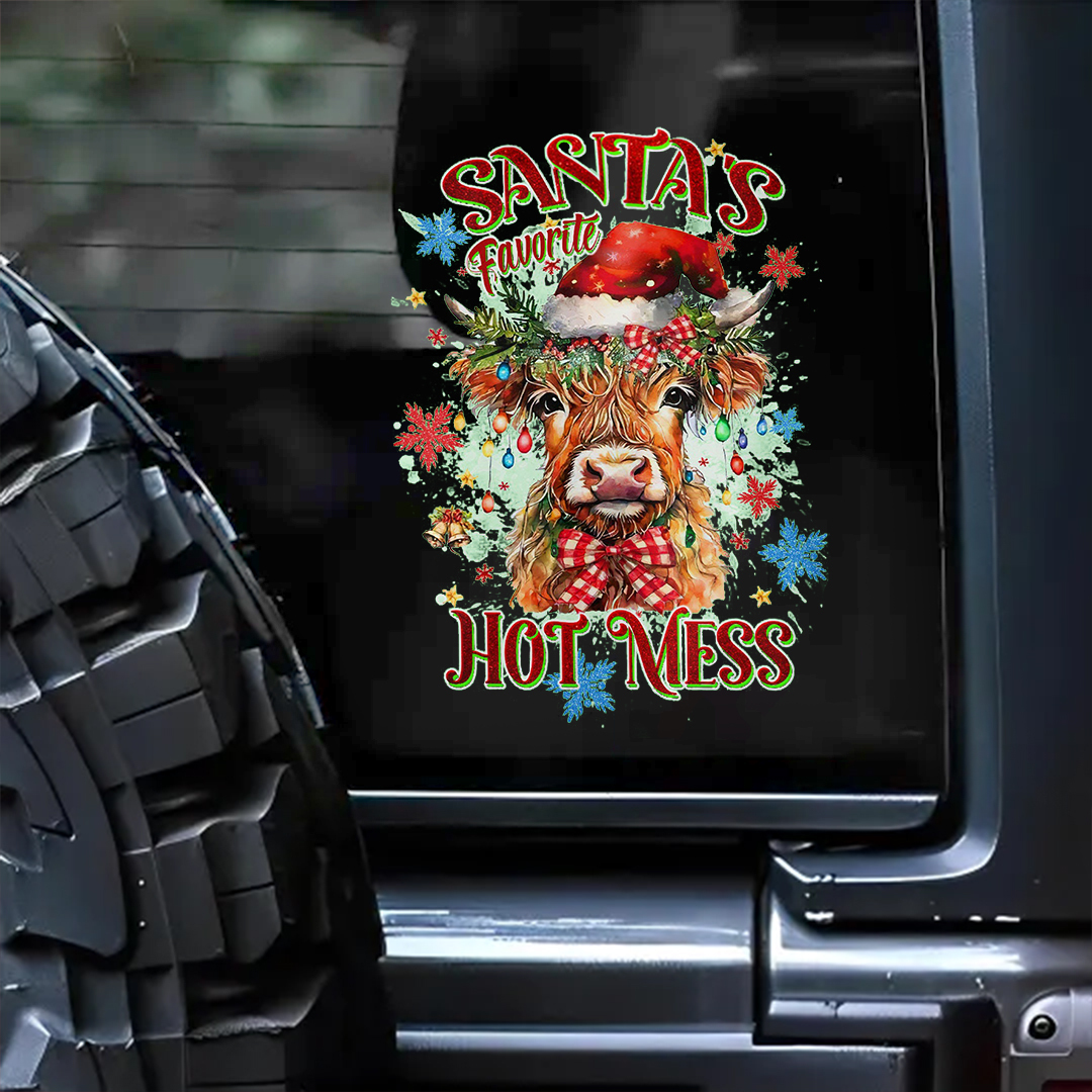 Santa's Favorite Hot Mess Sticker