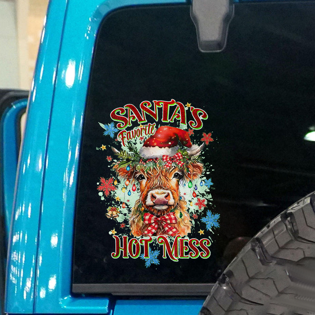 Santa's Favorite Hot Mess Sticker