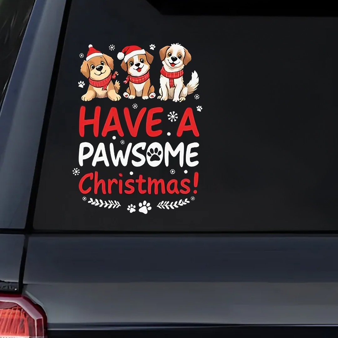 Have A Pawsome Christmas Sticker