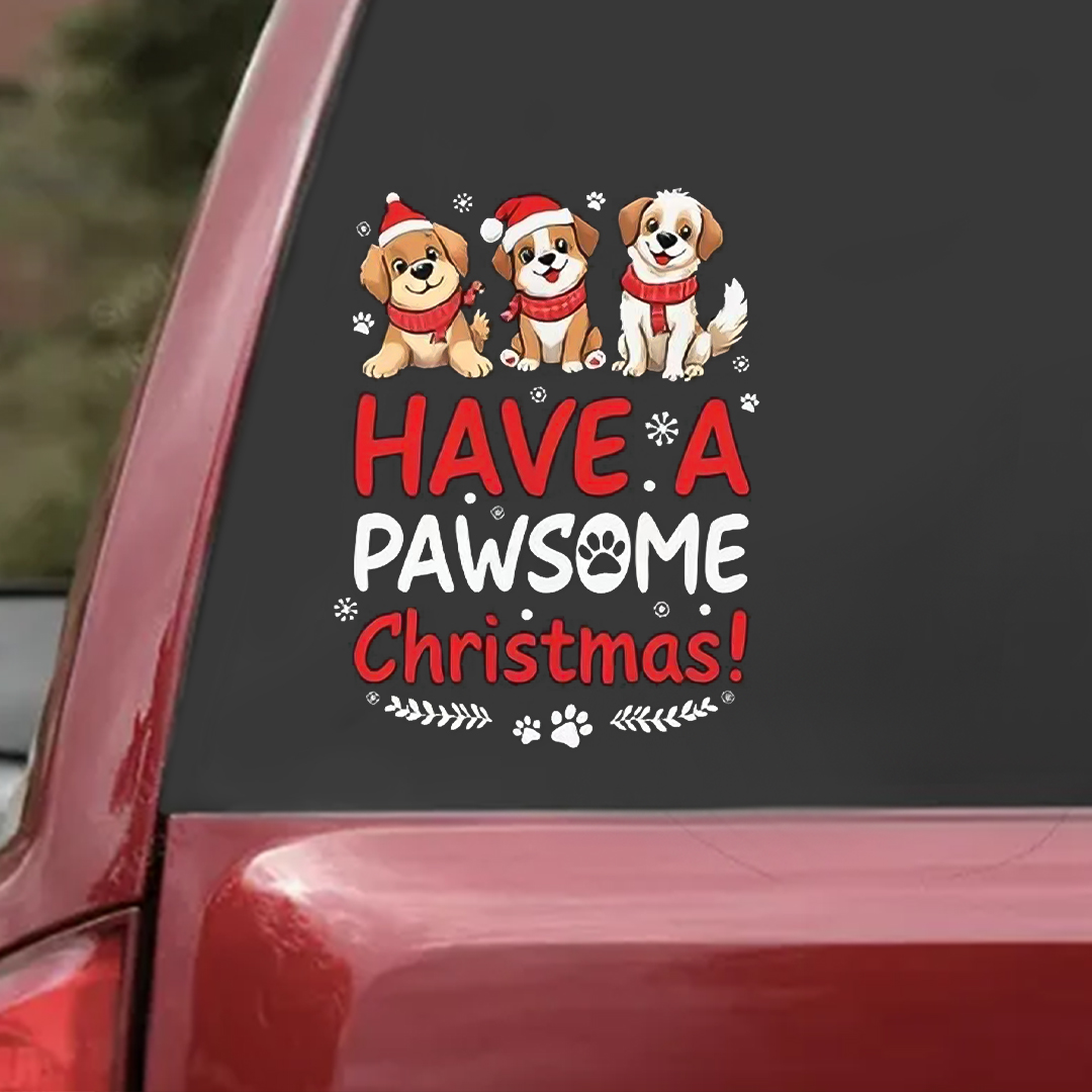 Have A Pawsome Christmas Sticker